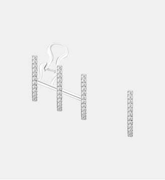 Boucles d'oreilles multi-créoles diamant en or blanc - Messika - Or blanc