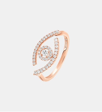 Bague diamant pavée en or rose - Messika - Or rose