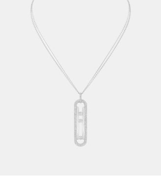 Collier sautoir diamant en or blanc - Messika - Or blanc