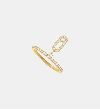 Bague pampille pavé diamant en or jaune - Messika - Or jaune