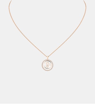Collier diamant en or rose et nacre blanche - Petit modèle - Messika - Or rose