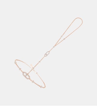 Bracelet de main diamant en or rose - Messika - Or rose