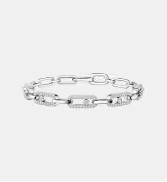Bracelet rivière pavé diamant en or blanc - Messika - Or blanc