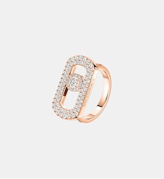Bague diamant pavée en or rose - Messika - Or rose