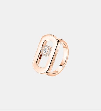 Bague diamant en or rose  - Messika - Or rose