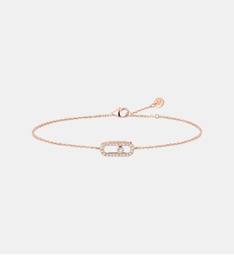 Bracelet enfant pavé diamant en or rose - Messika - Or rose