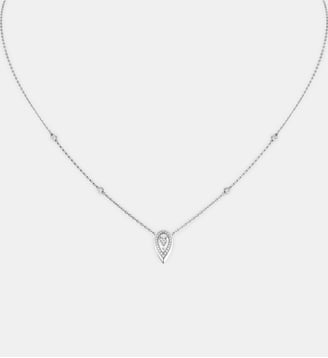 Collier diamant taille poire en or blanc  - Messika - Or blanc