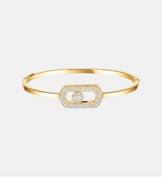 Bracelet jonc diamant pavé en or jaune - Messika - Or jaune