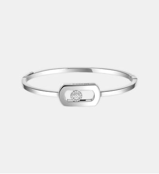 Bracelet jonc diamant en or blanc  - Messika - Or blanc