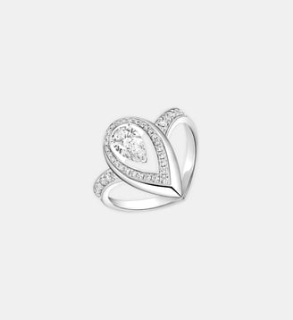 Bague diamant taille poire en or blanc - Messika - Or blanc