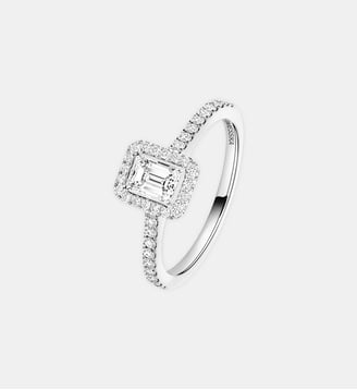 Bague diamant taille émeraude en or blanc - Messika - Or blanc