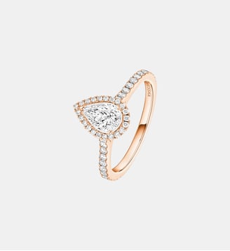Bague diamant taille poire en or rose - Messika - Or rose