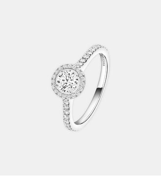 Bague diamant rond en or blanc - Messika - Or blanc