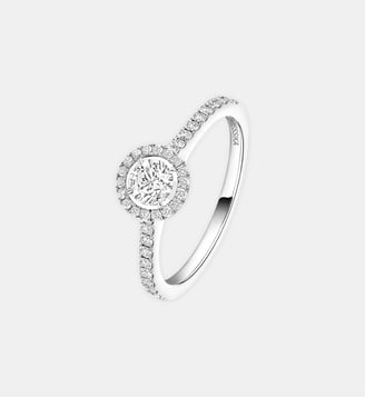 Bague diamant rond en or blanc - Messika - Or blanc