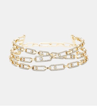 Collier diamant 3 rangs en or jaune - Messika - Or jaune