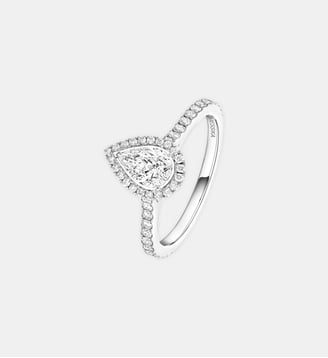 Bague diamant taille poire en or blanc - Messika - Or blanc