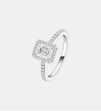 Bague diamant taille émeraude en or blanc - Messika - Or blanc