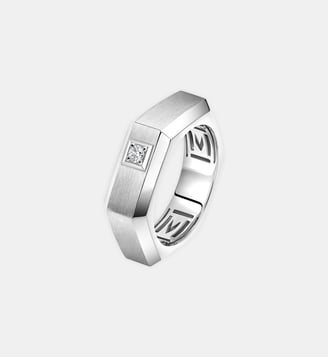Bague diamant en or blanc brossé - M - Messika - Or blanc