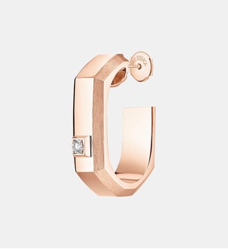 Mono créole diamant en or rose - M - Messika - Or rose