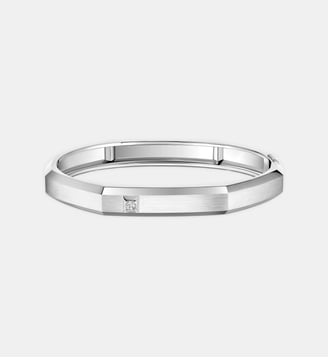 Bracelet diamant en or blanc brossé - M - Messika - Or blanc