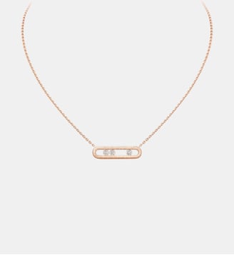 Collier diamant en or rose ciselé - Messika - Or rose