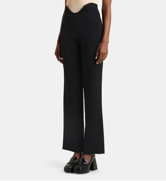 Pantalon droit taille arrondie  - Jean Paul Gaultier - Noir