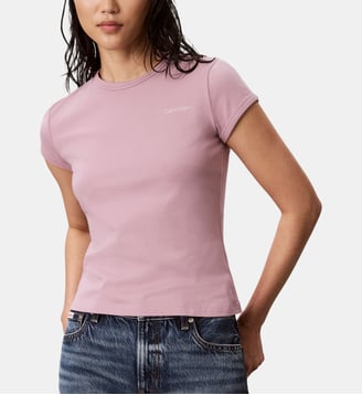 T-shirt slim signature - Calvin Klein - Rose