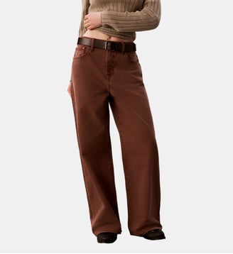 Jean The Wide évasé - Calvin Klein - Marron clair