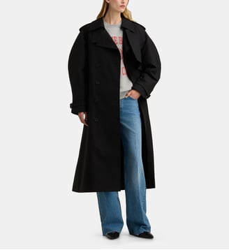Trench long Maxi Pascale coton - Anine Bing - Black