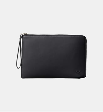 Pochette zippée enduite - Calvin Klein - Noir