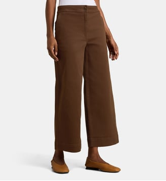 Pantalon large Aline coton - Calvin Klein - Marron chocolat