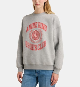 Sweat-shirt Miles coton mélangé - Anine Bing - Gris