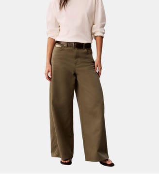 Pantalon ample en twill - Calvin Klein - Kaki
