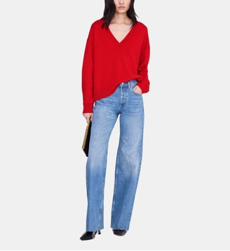 Pull col V - Anine Bing - Tango red