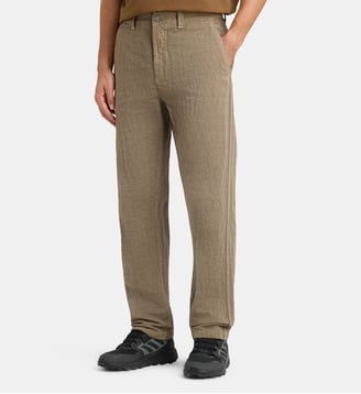 Pantalon droit en coton mélangé - Stone Island - Marron clair