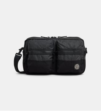 Sac bandoulière messenger multiples poches - Stone Island - Noir