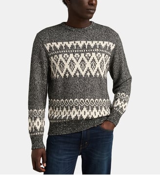 Pull col rond Fantaisie - Replay - Gris et blanc