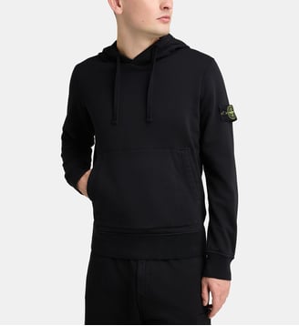 Hoodie coton écusson - Stone Island - Noir