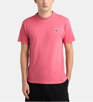 T-shirt droit en coton - Stone Island - Geranium