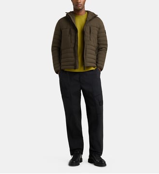 Doudoune droite légère capuche - Stone Island - Gris foncé