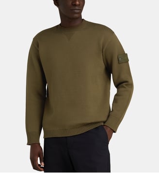 Pull Crew Neck coton - Stone Island - Kaki army