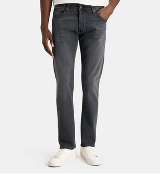 Jean droit Color Patch délavé - Replay - Gris délavé