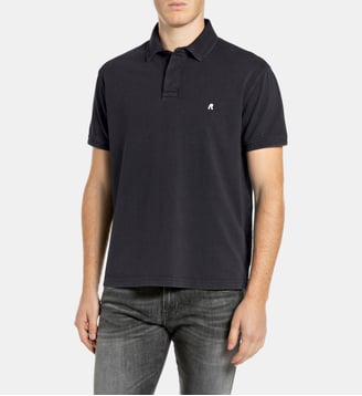 Polo droit en coton - Replay - Noir