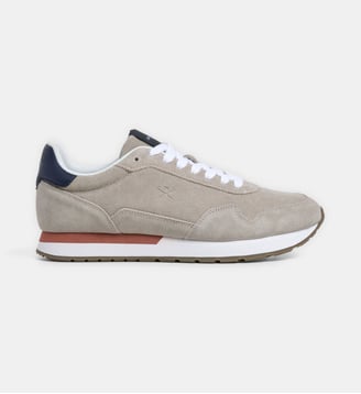 Baskets Running Suede Logo Brodé - Hackett London - Gris