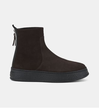 Bottines Giuly en cuir suédé - AGL - Marron