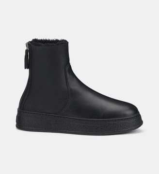 Bottines Giuly warm en cuir - AGL - Noir