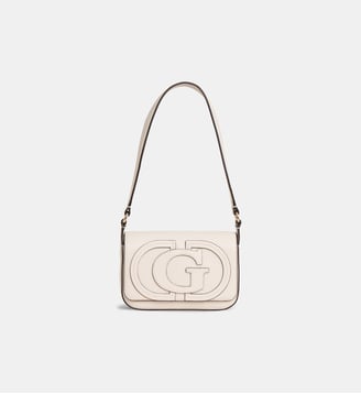 Sac à main Ruby Flap lisse - Guess - Off white