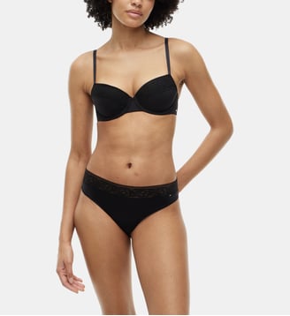 Culotte Comfort Lace Tanga - Tommy Hilfiger - Noir