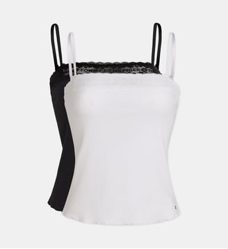 Lot de 2 maillots de corps Cami - Tommy Hilfiger - Noir et blanc
