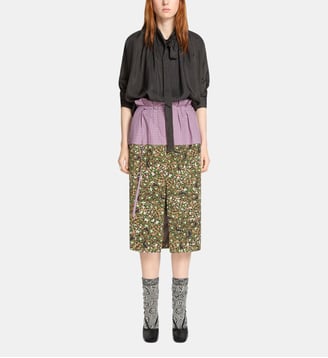 Blouse à cordon en cupro - Dries Van Noten - Dark brown